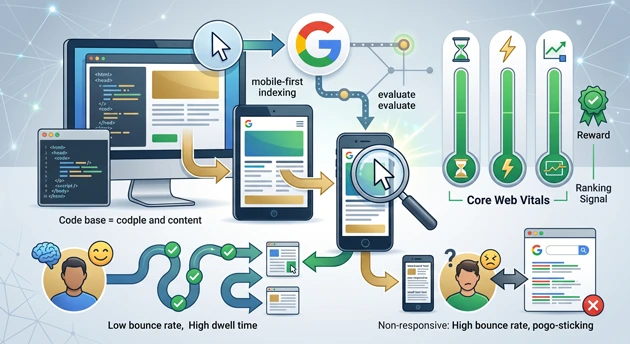 Diagrama-procesului-Google-mobile-first-si-impactul-designului-responsive-asupra-metricilor-SEO-si-experientei-utilizatorului-pe-dispozitive
