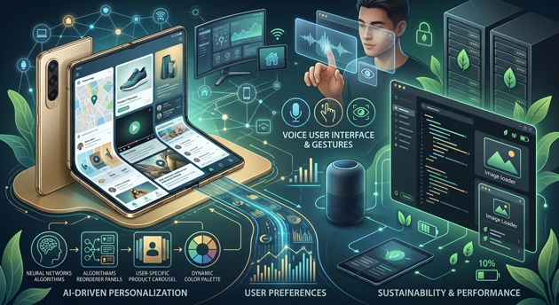 Ilustrare-futurista-cu-dispozitive-pliabile-inteligenta-artificiala-control-vocal-si-sustenabilitate-intr-un-ecosistem-digital-integrat-Cum-să-creezi-un-site-web-responsive-pentru-afacerea-ta
